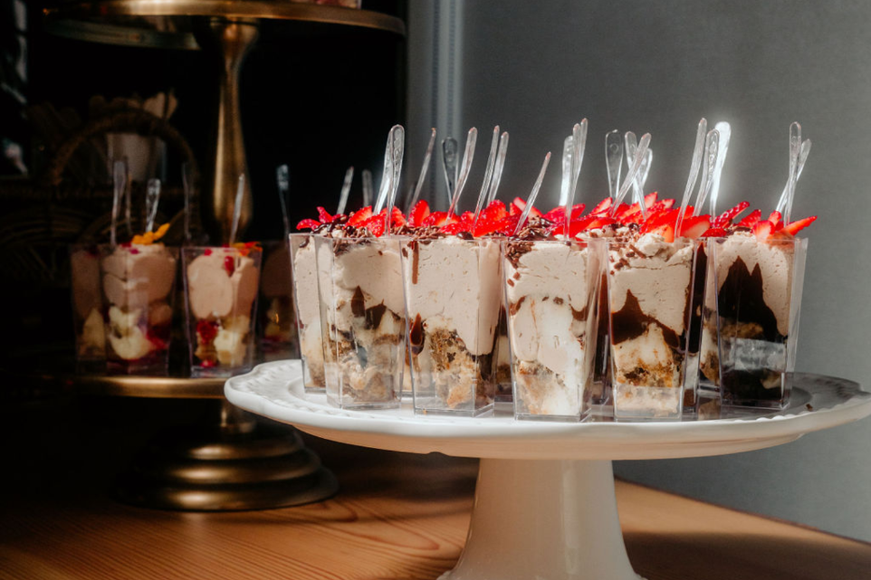 Dessert strawberry display table